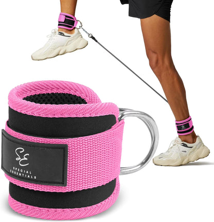 Ankle Strap for Cable Machine and Resistance Bands Premium Neoprene Gym and Workout Kickback Ankle Cuffs with Adjustable Strap for Enhanced Leg and Glute Exercises