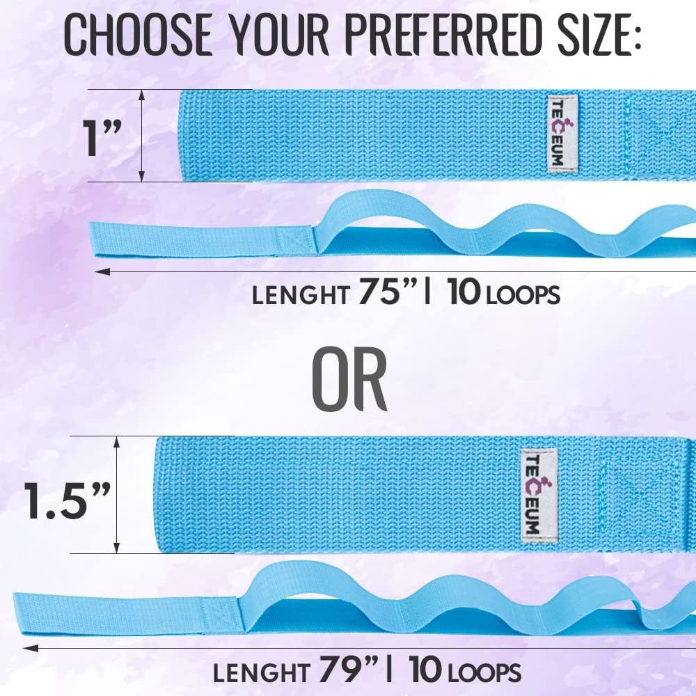 Stretching Strap with 10 Loops for Physical Therapy & Rehab