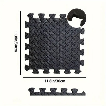 Puzzle Exercise Mat ½ In, EVA Interlocking Foam Floor Tiles for Home Gym, Mat for Home Workout Equipment, Floor Padding for Kids