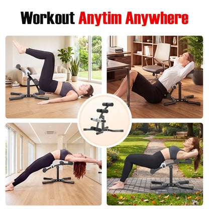 RELIFE REBUILD YOUR LIFE Mini Inversion Table, Unisex Abdominal Training Equipment for Home Gym, Compact Steel Frame Back & Glute Trainer with Foam Rollers, 330 LBS, Workout Machine, Home Abs Workout