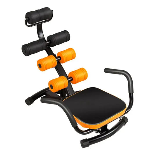 Rockraf Adjustable Ab Twister Trainer - Heavy-Duty Steel Frame, Comfort Foam Cushion, 3 Height Levels for Core Strength & Muscle Training, Ideal for Home & Gym Use, Orange