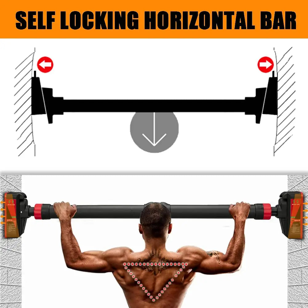 Pull up Bar for Doorway with Level Meter & Anti-Slip Design - Adjustable No Screws Chin up Bar for Home Gym, 440 LBS Max Load, for Strength Training