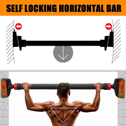 Pull up Bar for Doorway with Level Meter & Anti-Slip Design - Adjustable No Screws Chin up Bar for Home Gym, 440 LBS Max Load, for Strength Training