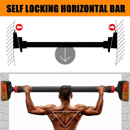 Pull up Bar for Doorway with Level Meter & Anti-Slip Design - Adjustable No Screws Chin up Bar for Home Gym, 440 LBS Max Load, for Strength Training