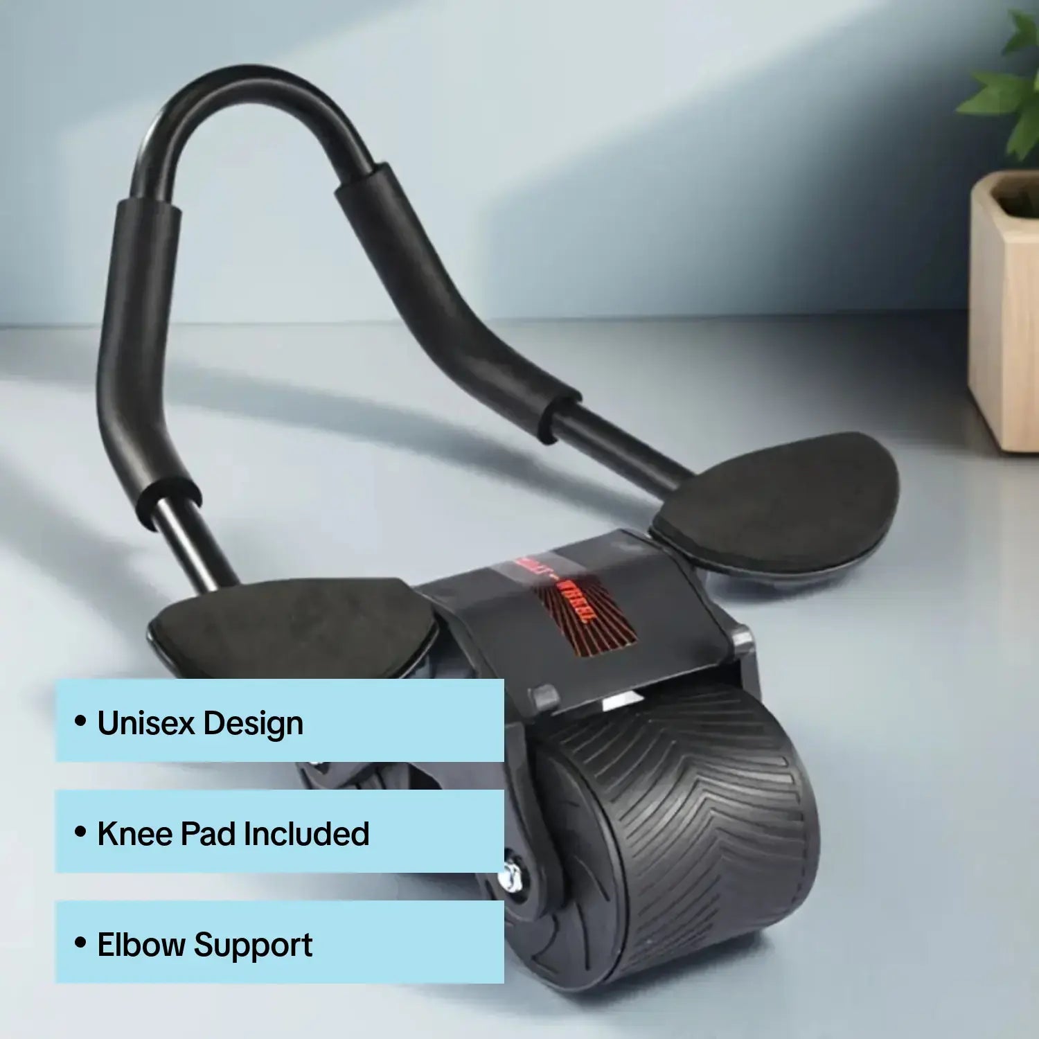 Ab Roller with Knee Pads, Automatic Rebound Ab Roller, Abdominal Training Roller with Elbow Support, Unisex Abdominal Training Equipment - Abdominal Training Roller, Abdominal Wheel, Abdominal Core Trainer, Ab Workout Equipment