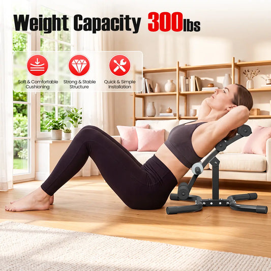RELIFE REBUILD YOUR LIFE Mini Inversion Table, Unisex Abdominal Training Equipment for Home Gym, Compact Steel Frame Back & Glute Trainer with Foam Rollers, 330 LBS, Workout Machine, Home Abs Workout