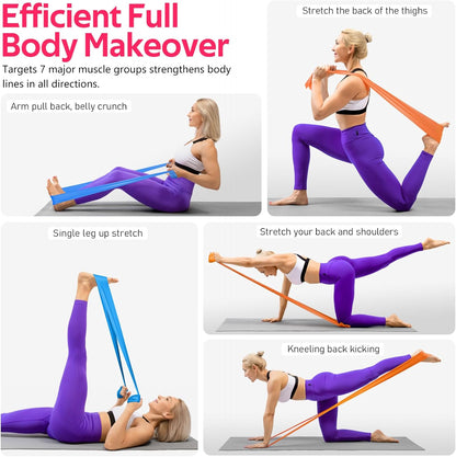 Resistance Bands Set, Exercise Bands for Physical Therapy, Pilates, Yoga