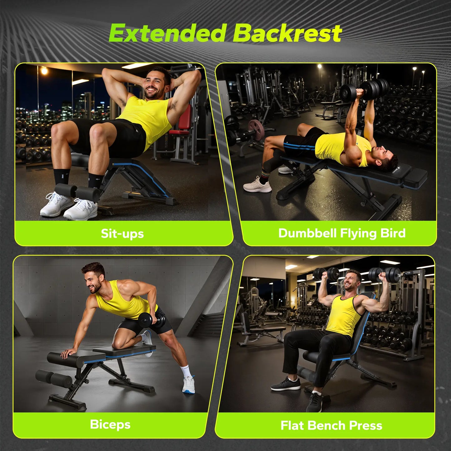Merach Weight Bench, Foldable Weight Benches for Home Gym with 990 LBS, Adjustable Weight Bench with 72 Training Angles, Incline Bench Press for Full Body Backtoschool