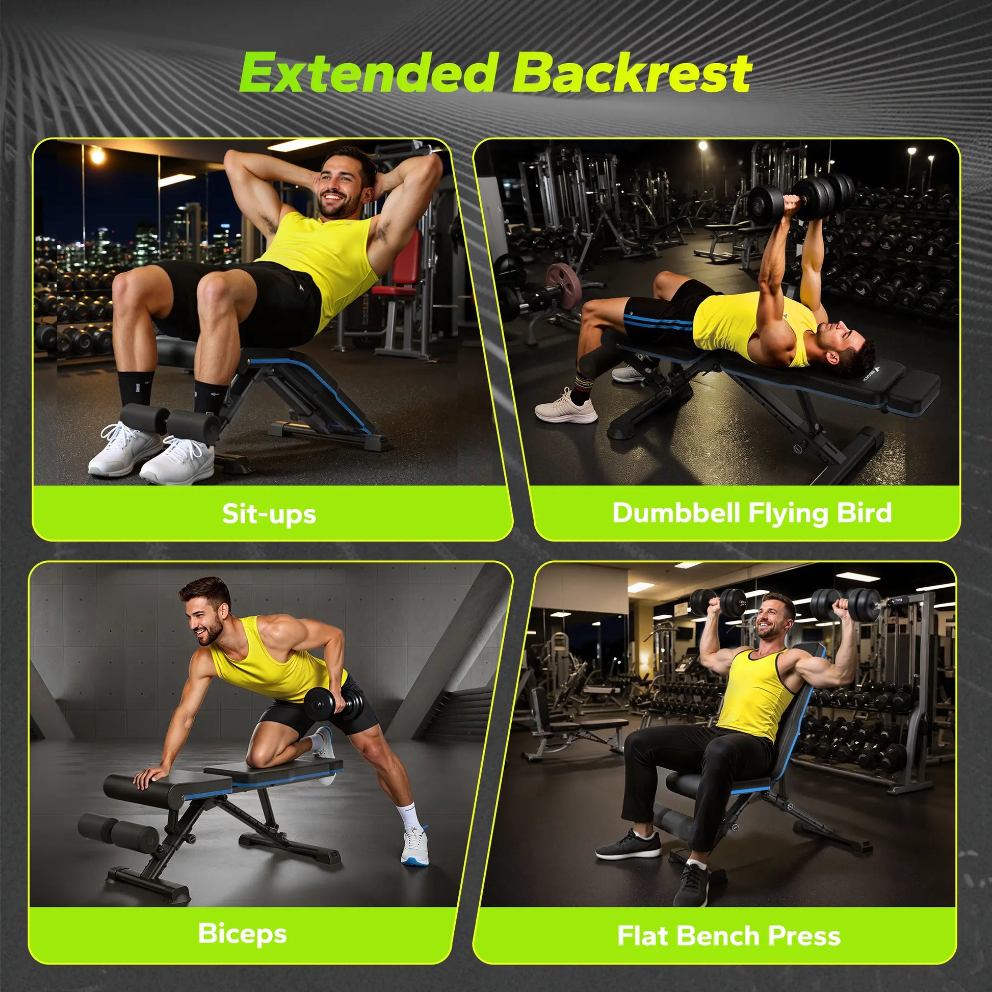 Merach Weight Bench, Foldable Weight Benches for Home Gym with 990 LBS, Adjustable Weight Bench with 72 Training Angles, Incline Bench Press for Full Body Backtoschool