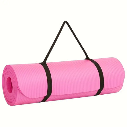 Extra Thick 0.8Cm/0.32In High-Density Tear-Resistant Exercise Yoga Mat with Carry Strap, Non-Slip Fitness and Sports Mat for Home Gym Pilates and Yoga Arm Landing Solar Eclipse Pink Products Yoga Equipment
