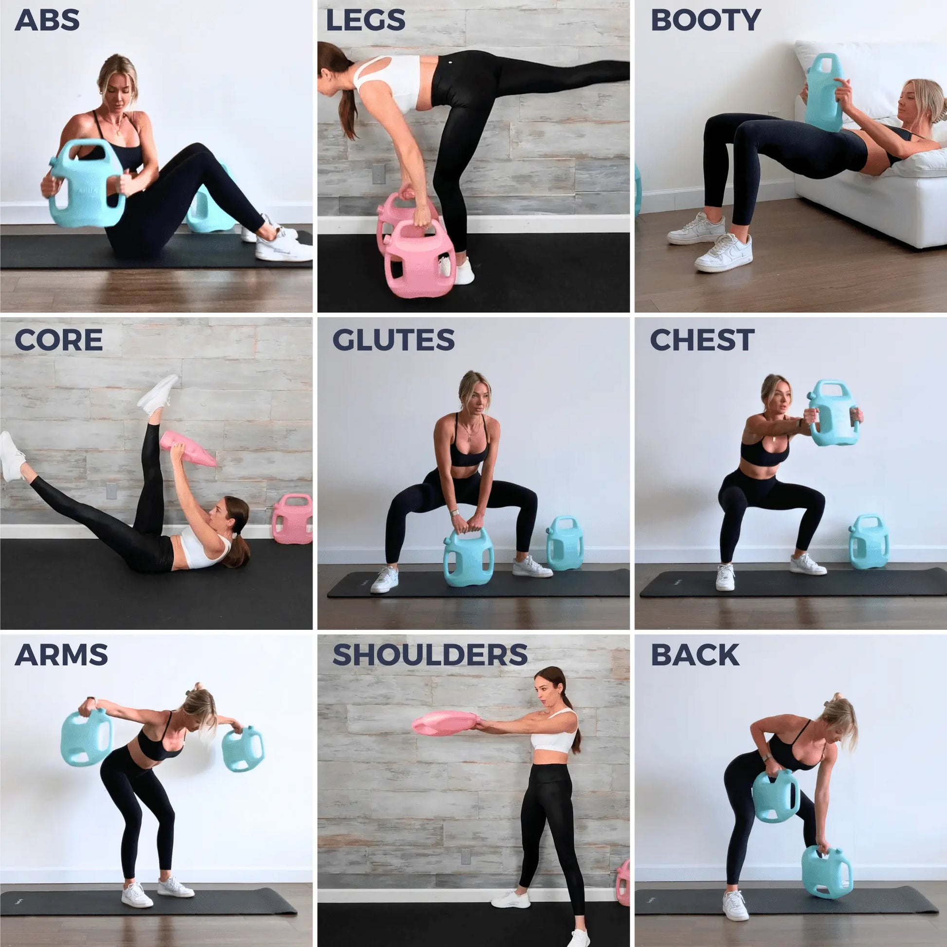 Aguaforce Adjustable Weights (2-11 Lbs): Water-Filled. Versatile Fitness Solution for Home and Travel Workouts. Set of 2 Weights.