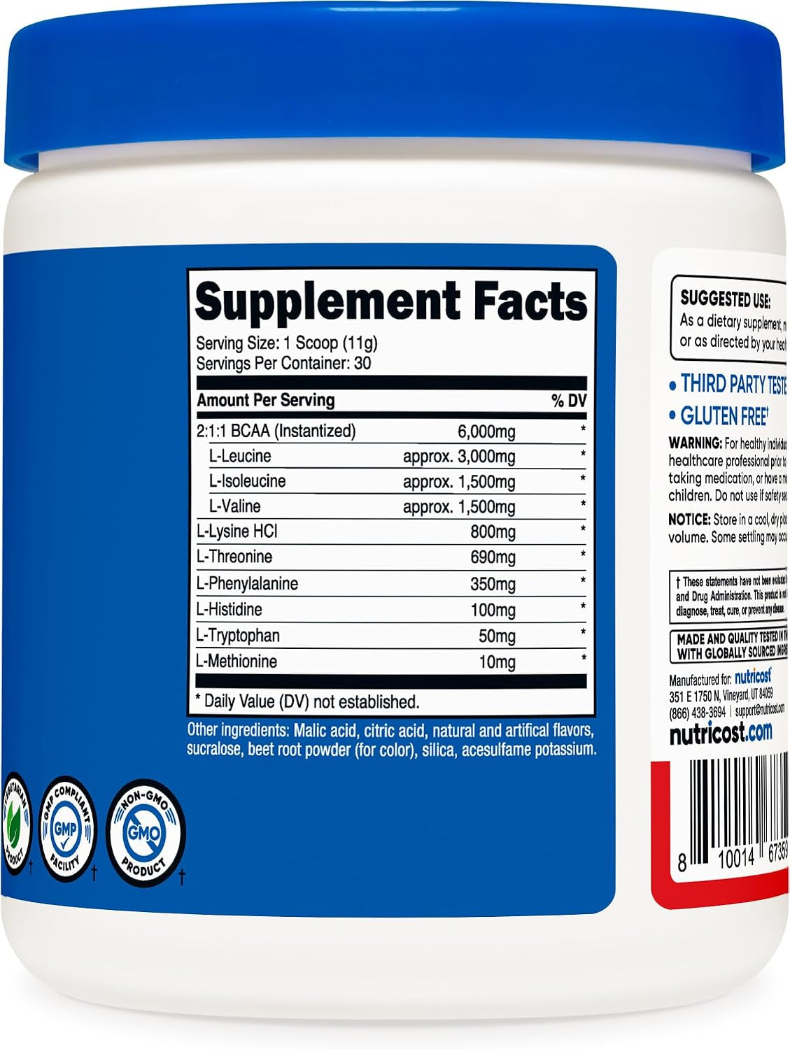 EAA Powder 30 Servings (Fruit Punch) - Essential Amino Acids - Non-Gmo, Gluten Free, Vegetarian Friendly (Pack of 2)