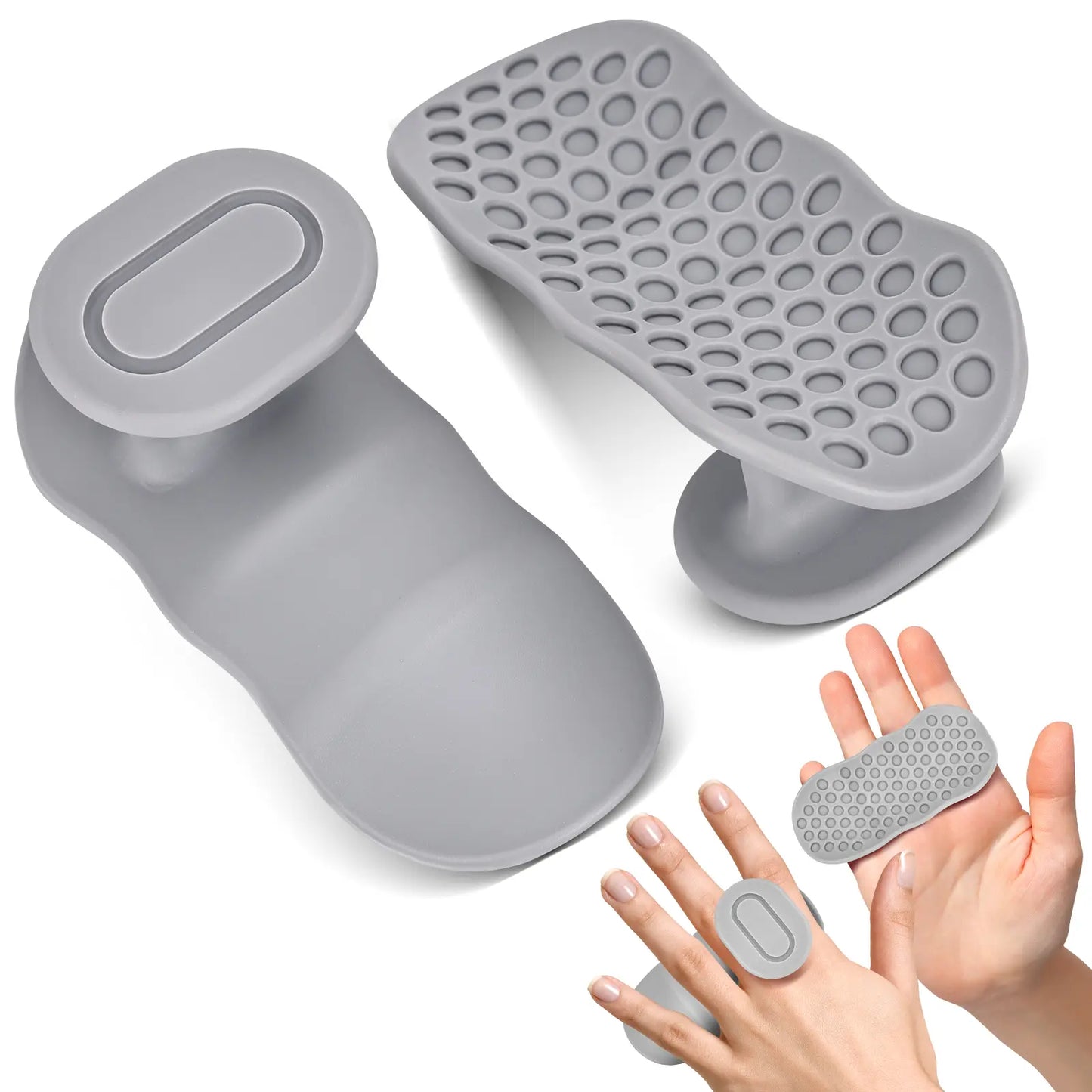 Weight Lifting Grips for Women & Men, Anti-Slip Rubber Gym Gloves for Palm Protection, Suitable for Dumbbell、Pull-Up、Deadlift