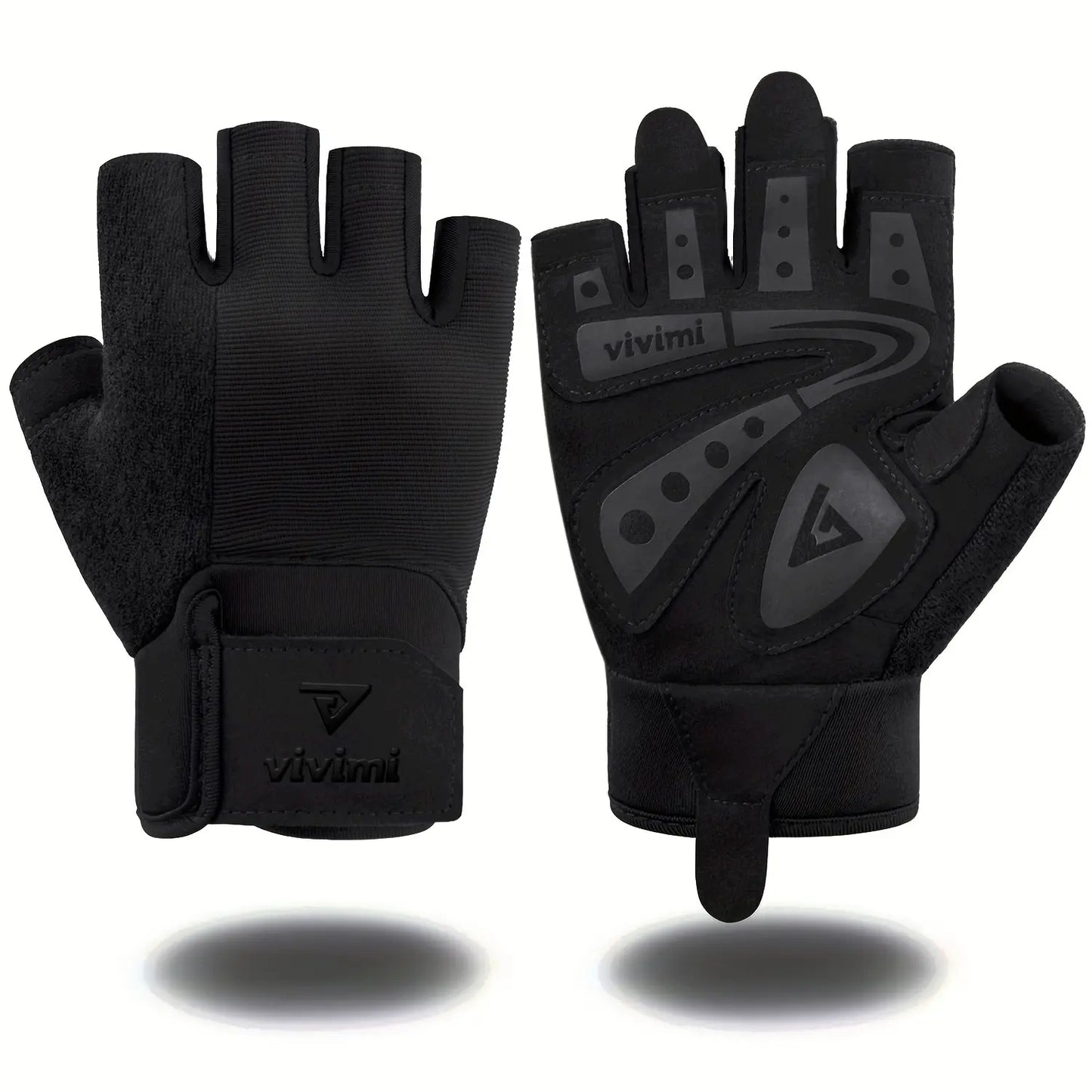 Breathable Half Finger Gym Gloves, Random Print Lightweight Non-Slip Workout Gloves with Wrist Support, Durable Unisex Training Gloves for Weightlifting, Cycling & Daily Fitness, Fitness Accessories