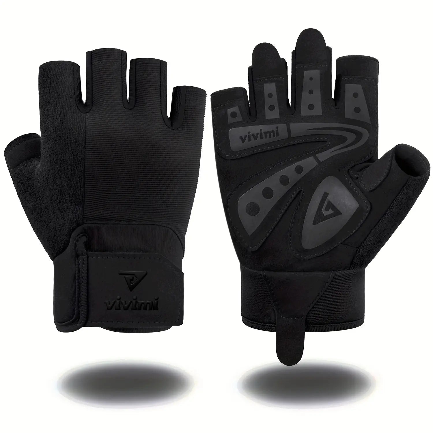 Breathable Half Finger Gym Gloves, Random Print Lightweight Non-Slip Workout Gloves with Wrist Support, Durable Unisex Training Gloves for Weightlifting, Cycling & Daily Fitness, Fitness Accessories