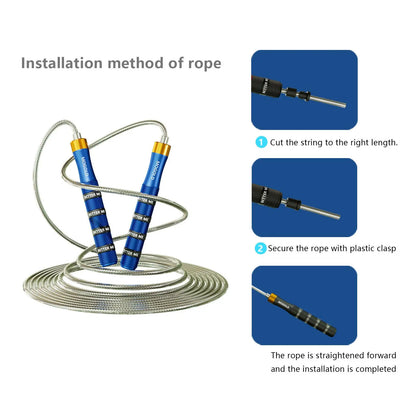 Adjustable Skipping Rope, 1 Count Anti-Tangle Jump Rope with Ball Bearing, Fitness Equipment for Men & Women, Skipping Rope for Home Gym Workout, Adjustable Ropes, Training Equipment