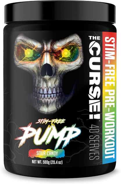 the Curse! Stim-Free Pre Workout Powder, Peach Mango, 40 Serves | Caffeine Free Pump, Non Stim Pre Workout, with L-Citrulline & Beta-Alanine for Nitric Oxide Support and Performance.