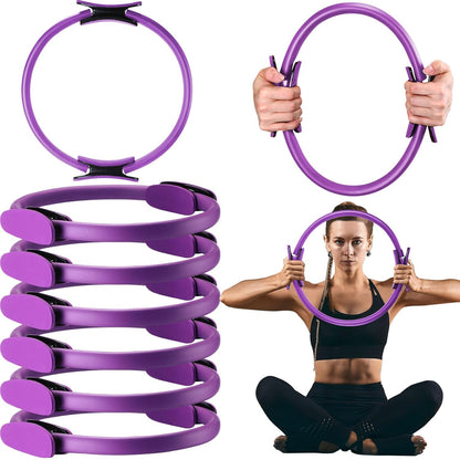 Pilates Ring 11. 81 Inch Pilates Circle Yoga Ring Magic Lightweight Flexible Workout Equipment for Fitness Physical Therapy Resistance Exercise Arms Legs