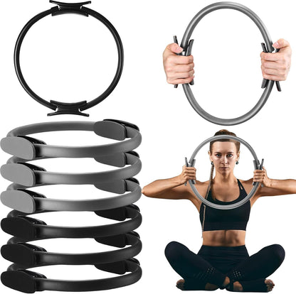 Pilates Ring 11. 81 Inch Pilates Circle Yoga Ring Magic Lightweight Flexible Workout Equipment for Fitness Physical Therapy Resistance Exercise Arms Legs