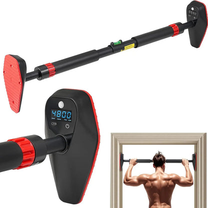 Lifting Pull-Up Bar, Adjustable Door-Mount Heavy-Duty Steel Power Bar with No-Drill Installation, Anti-Slip Grip, Secure Hold, Portable Home Gym Fitness Equipment for Small Spaces & Apartments, Lifting Pull-Up Bars