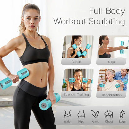 EAST MOUNT Adjustable Dumbbells Set of 2 (5 Lbs Total), 6-In-1 Women'S Non-Slip Handle Body Weights with 1-Second Lock for Home-Gym & Office Use, Fast Adjust Free Weights That Maintains a Firm Grip & Improves Physical Fitness, One-Second Lock