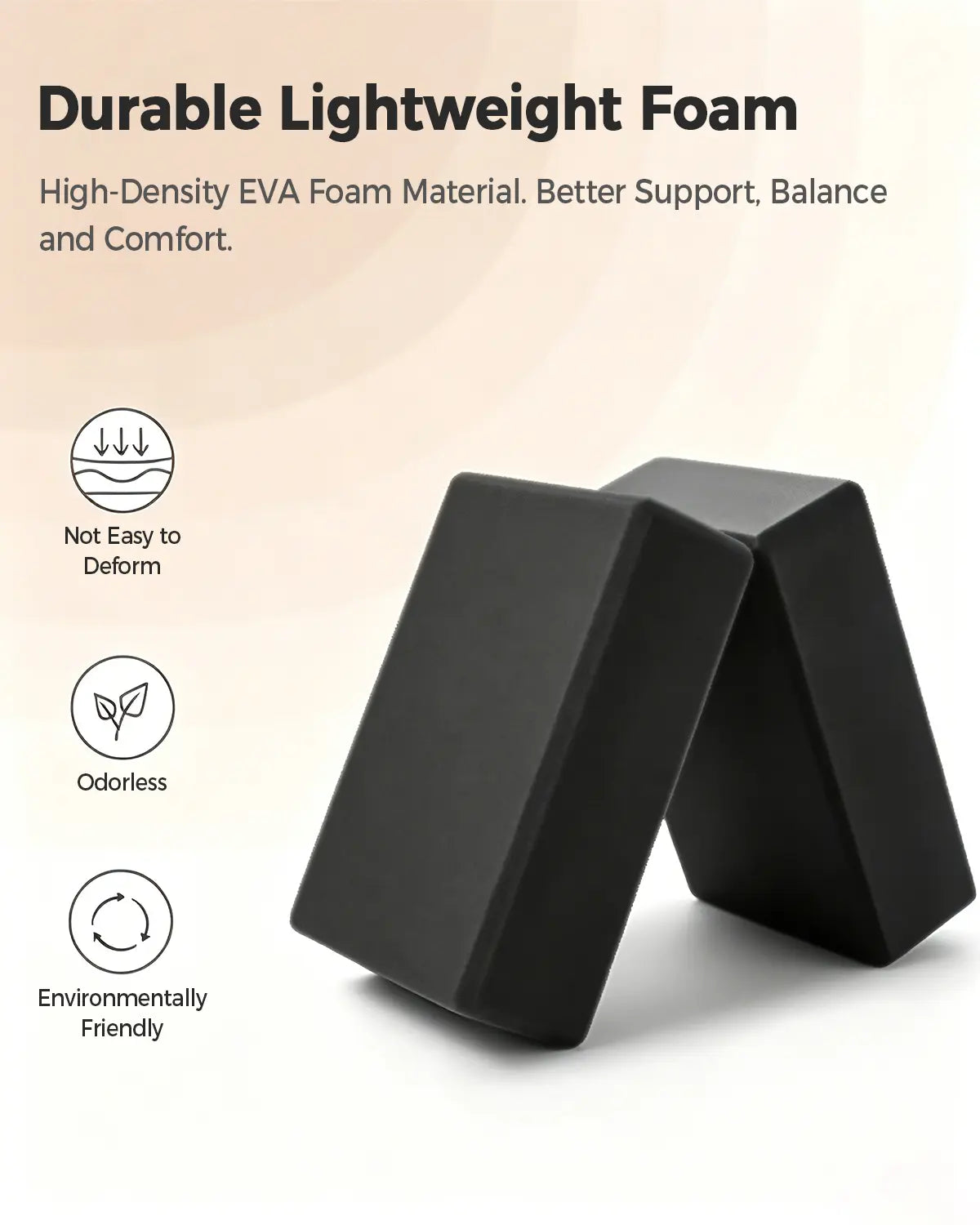 KEEP Yoga Block - 2Pack, High Density EVA Foam Blocks for Yoga, Pilates, Meditation, Aid Balance, Support and Deepen Poses - Non-Slip Lightweight Durable,Smoky Purple (Set of 2)