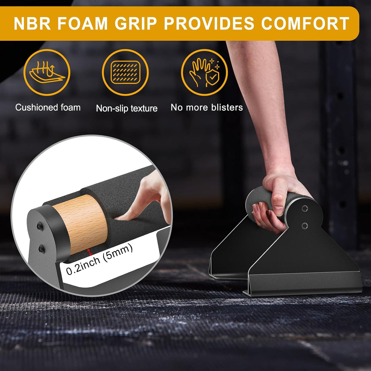 Push up Bars, Pushup Stands, Anti-Slip Soft Plastic Push up Handles, Bottom Anti-Slip Pad, Strength Training Equipment, Perfect for Floor Workout Exercise