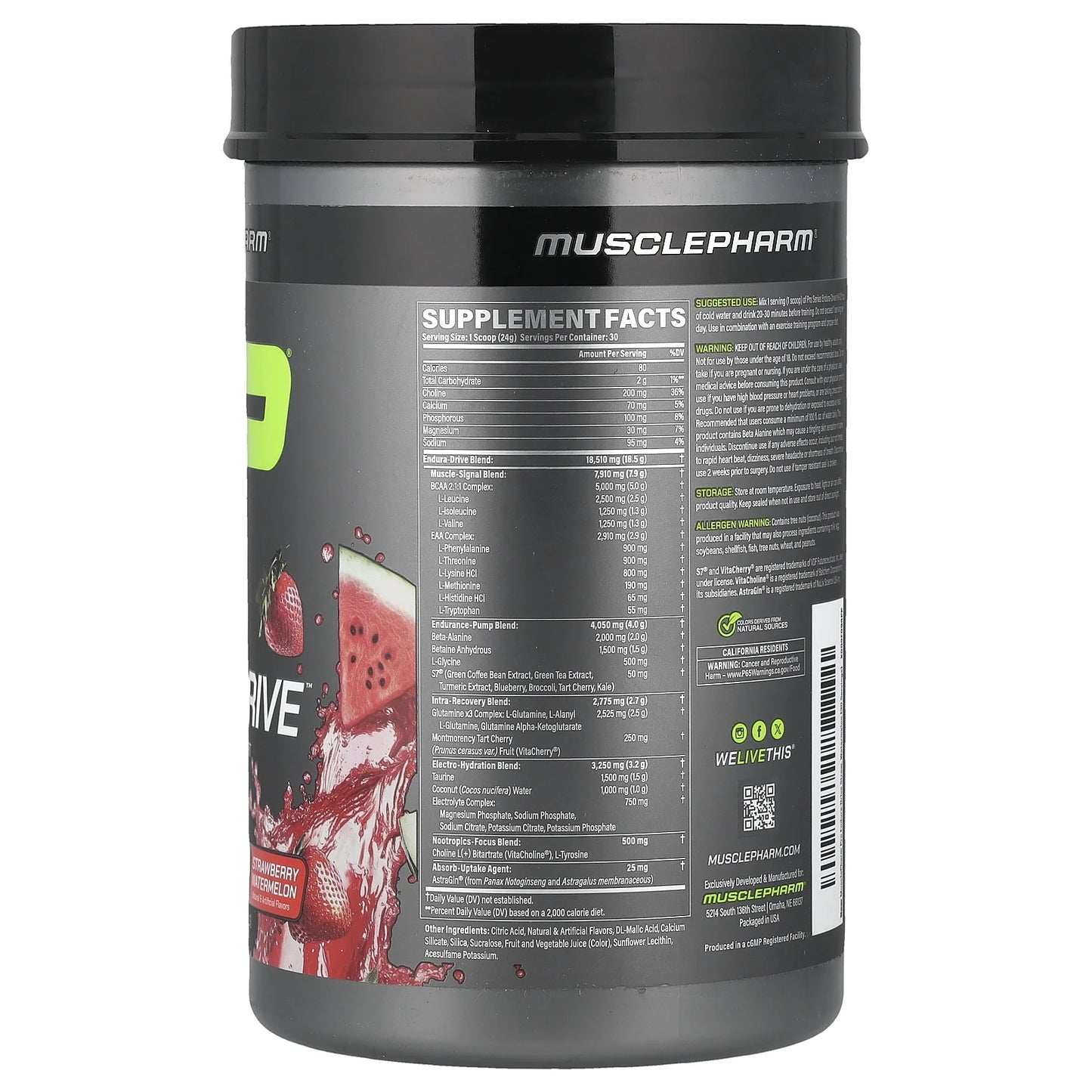 Pro Series, Endura-Drive™, Strawberry Watermelon, 1.6 Lbs (720 G)