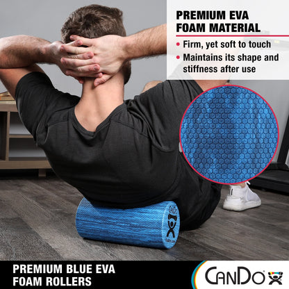 Blue Marble High Density EVA Foam Roller for Muscle Restoration, Massage Therapy, Sport Recovery, and Physical Therapy. 6" X 12", Round