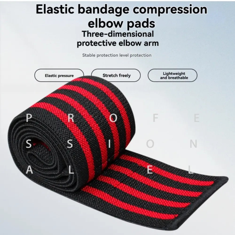 Professional Pressure Band Elbow Support, Fitness Weightlifting Gear, Gym Sports Accessories, Push Press Strength Arm Guard, Assist Wrap Brace
