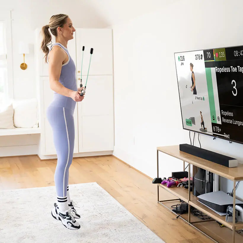 Ropeless AMP Bluetooth Jump Rope Set for Tight-Space Workouts with App Connectivity