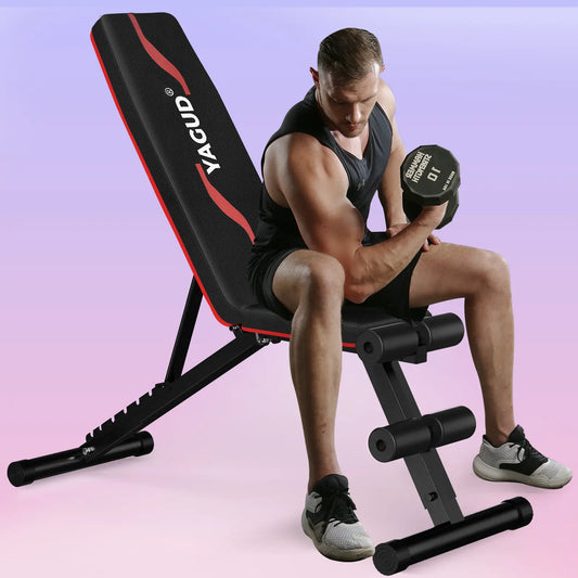 Weight Bench Press, Strength Training Adjustable Workout Benches for Full Body, Gym Benches for Incline Decline Exercise Fitness Equipment