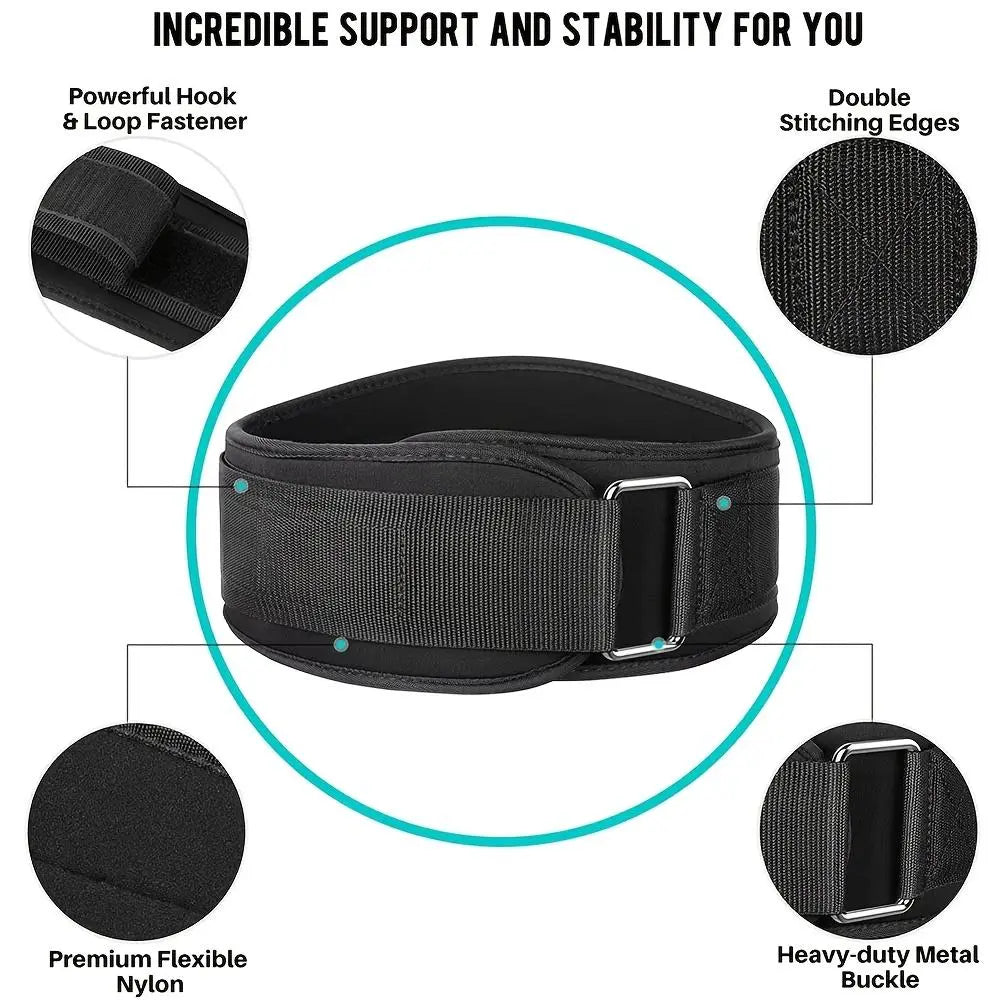Adjustable Weight Lifting Belt, 1 Count Waist Trainer Belt with Double D-Ring Buckle, Workout Fitness Belt for Squat, Dumbbell, Barbell Exercise, Weightlifting Belt, Gym Accessory, Fitness Accessories