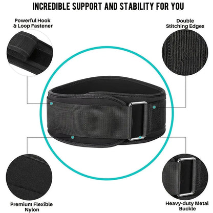 Adjustable Weight Lifting Belt, 1 Count Waist Trainer Belt with Double D-Ring Buckle, Workout Fitness Belt for Squat, Dumbbell, Barbell Exercise, Weightlifting Belt, Gym Accessory, Fitness Accessories