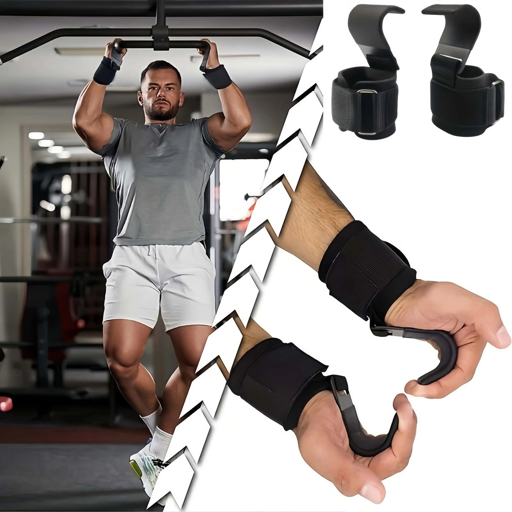 Weight Lifting Hooks, Summer Heavy Duty Lifting Wrist Straps, Pull Ups Deadlift Straps, Weight Lifting Grips for Home Gym, Fitness Accessories Gym Accessories, Christmas Gift-Mm
