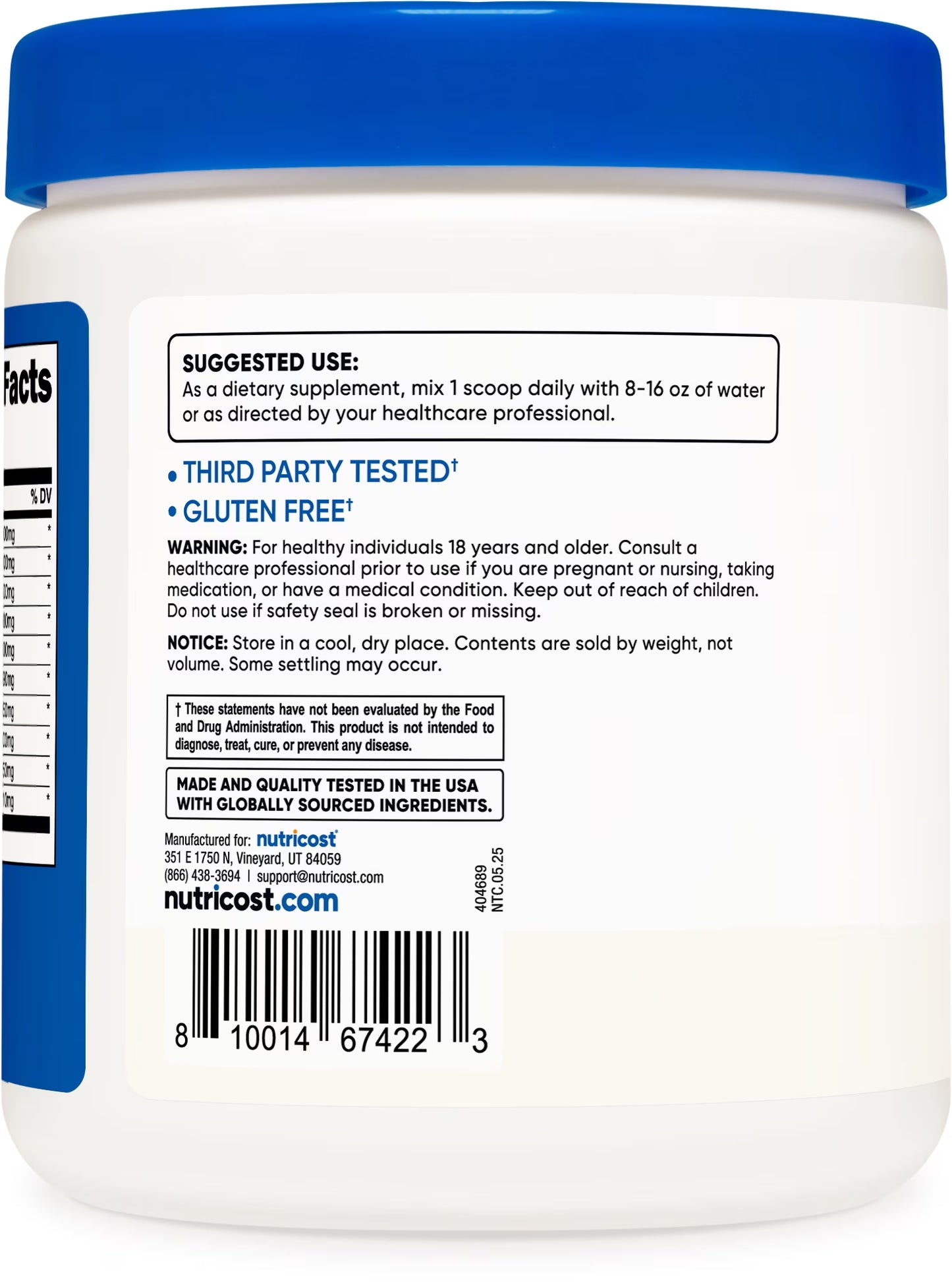 EAA Powder 30 Servings (Unflavored) - Essential Amino Acids Supplement