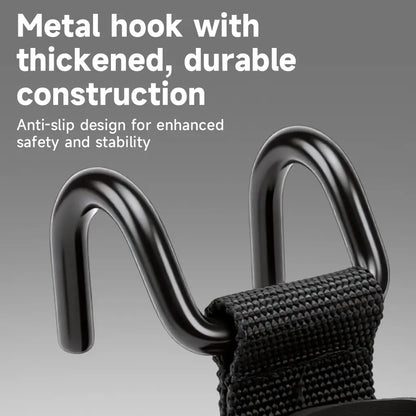 Manueklear Weight Lifting Hooks with Padded Wrist Wraps, Heavy-Duty Double Metal Hooks, Adjustable Straps for Pull-Ups, Deadlifts & Training, Fitness Exercise Workout Accessories