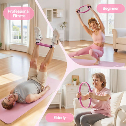 FED Fitness Feierdun Series PR1 Pilates Ring - Durable Fiberglass Ring with Nonslip Foam Grips for Full-Body Toning, Compact Fitness Circle for Abs, Core Alignment & Home Workouts, Abs at Home
