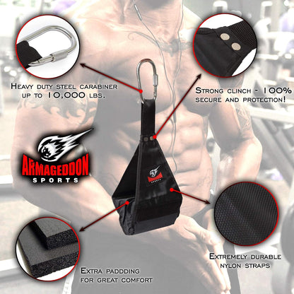 Premium Ab Slings Straps - Rip-Resistant Heavy Duty Pair for Pull up Bar Hanging Leg Raiser Fitness - Ab Exercise Equipment, Superb Arm Padding for Abdominal Training Workout Equipment
