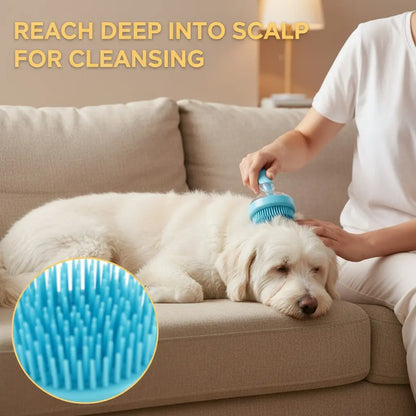2026 New 2 in 1 Pet Bath & Grooming Brush with Built-In Soap Dispenser for Easy Cleaning, Size 8In × 3In × 4In, Gentle Massage Brush Suitable for Long and Short Haired Dogs and Cats, Ideal for Bathing and Daily Care.