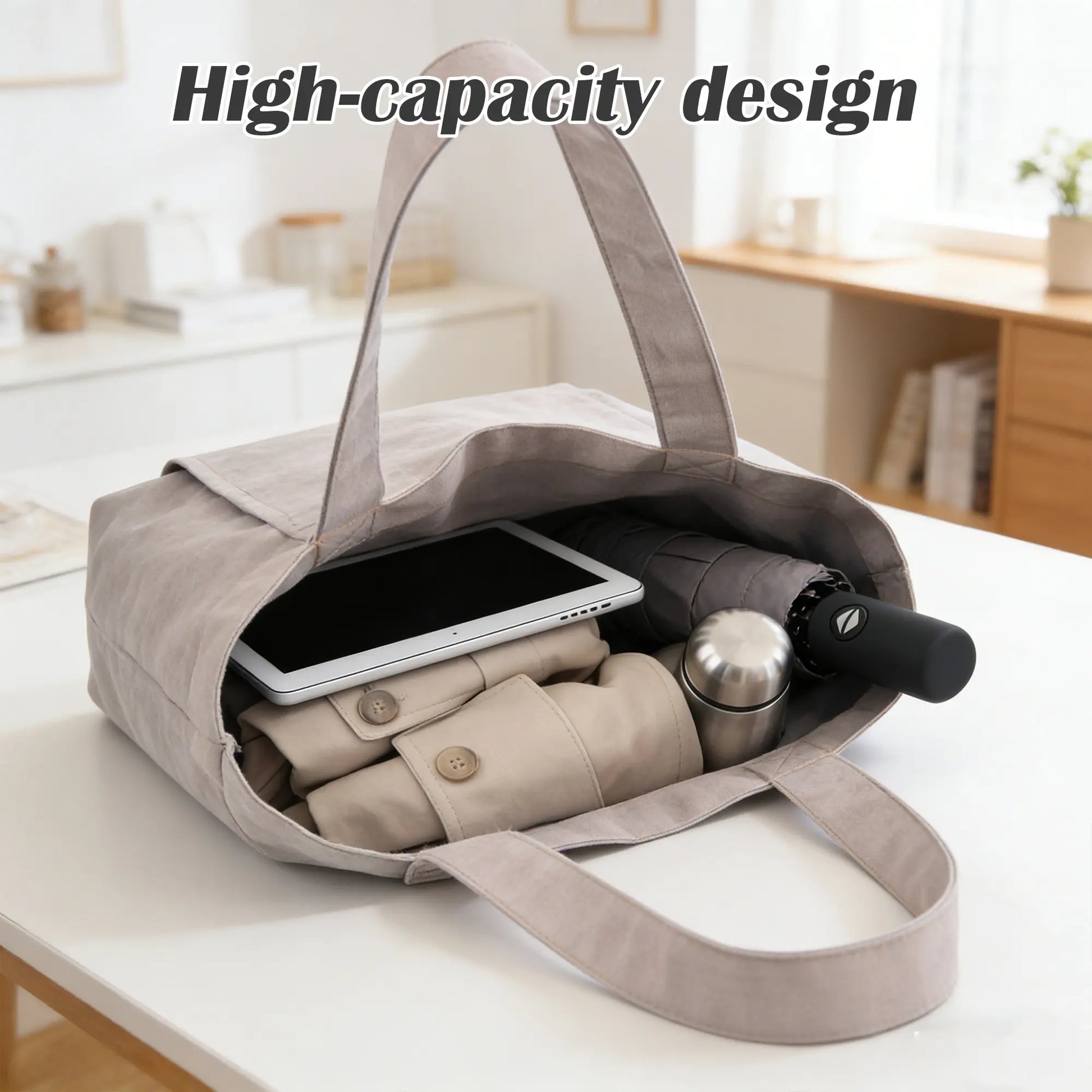 Women'S Gray Yoga Mat Carrier - 1 Count, Compact, Foldable, Durable, Fashionable Fitness Accessories, with Zipper Pockets, for Gym Workouts, Beach Trips, Yoga & Pilates, Casual Carry Convenient Storage