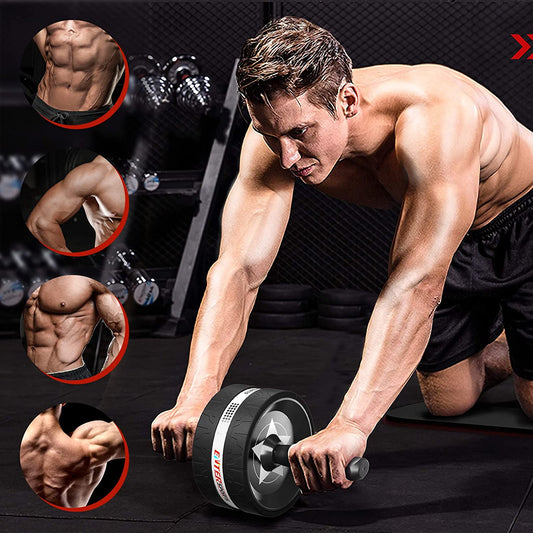 Ab Roller Wheel for Abs Workout with 2 Knee Pads for Home Gym