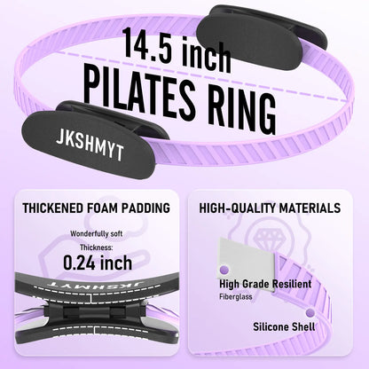 Pilates Circle Set with Yoga Ball and Resistance Bands, Essential Fitness Equipment for Home Workouts, Body Stretching Exercises, and Postpartum Recovery Tiktokshopbacktoschool