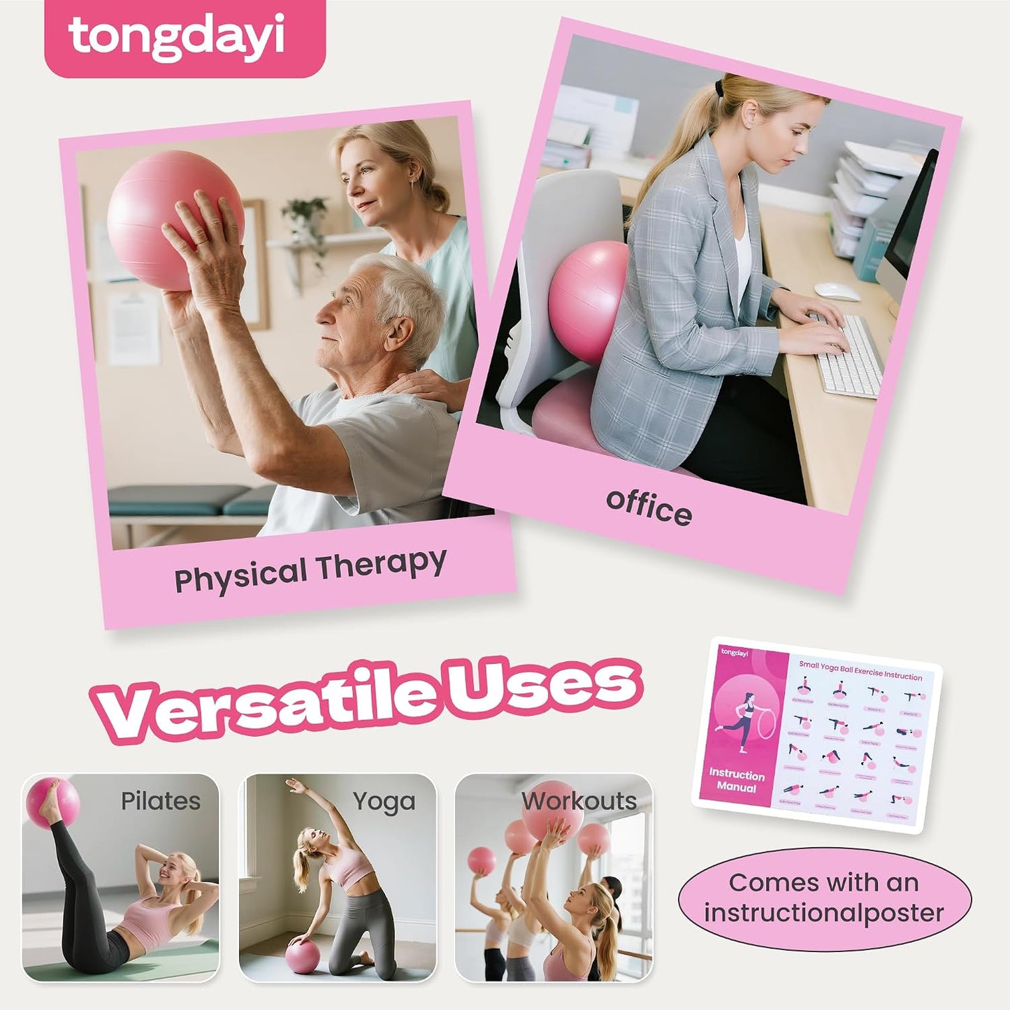 16Pcs Home Pilates Equipment for Women, Pilates Kit with 14'' Pilates Rings, Yoga Ball, Sliding Disks, Pilates Bands & Accessories - Workout Equipment Home Gym Includes Complete Fitness Poster