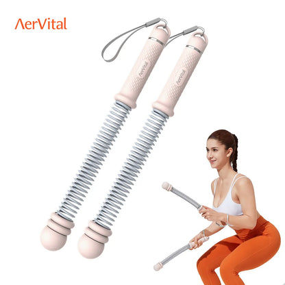 Aervital 2026 New Cordless Battle Ropes for Home Gym Full Body Workout Ropes for Men Women No Jump Ideal for HIIT Training Equipment & Festival Gift, Pink