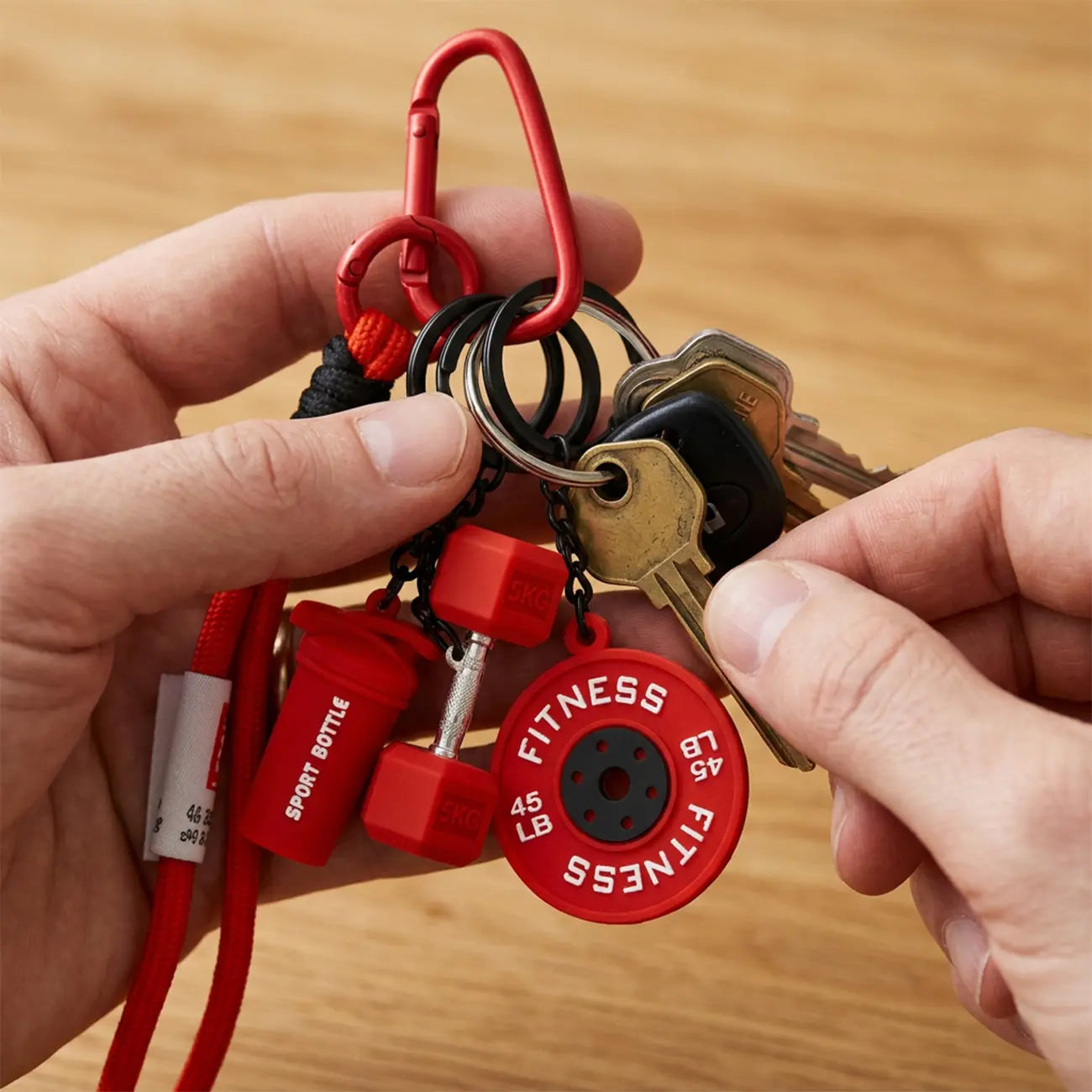 Fitness Keychain, Dumbbell & Weights Keychain, Gym Bag Charms & Fitness Accessories for Women and Men, Cute Mini Keychains for the Gym, Perfect Workout Gifts for Gym Enthusiasts