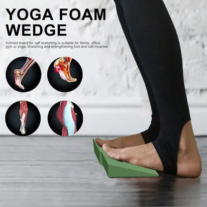2 Adjustable Squat Wedge Boards and Calf Stretch Incline Boards, Triangular Yoga Blocks for Stability Training and Leg Strength, Ideal for Weightlifting and Yoga, Home Pilates Equipment