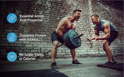 Essential Amino Acids Supplement EAA - 2000Mg All 9 - High Potency 300 Capsules