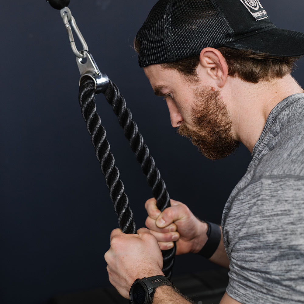 Tricep Rope Press down Rubber Stoppers Strength Machine Attachment
