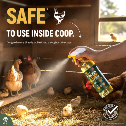 Reliant Pet Chicken & Coop Poultry Spray for Mites,Lice,Ticks,Fleas and Flies - Safe for Use on Chickens and No Egg Removal Needed - Sale - Mother'S Day Sale - Father'S Day Sale